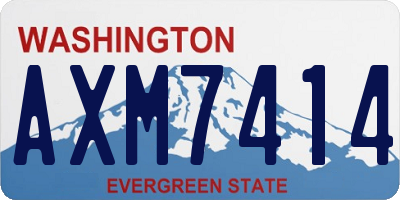 WA license plate AXM7414