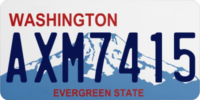 WA license plate AXM7415