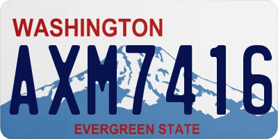 WA license plate AXM7416