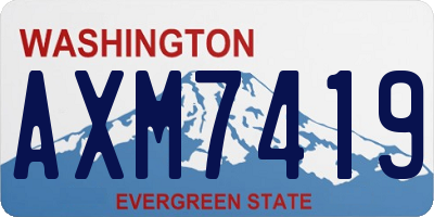 WA license plate AXM7419