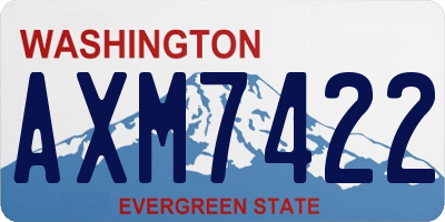WA license plate AXM7422