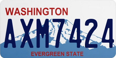 WA license plate AXM7424