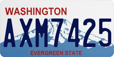 WA license plate AXM7425