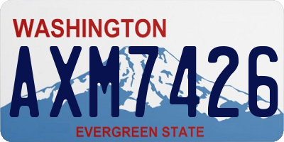 WA license plate AXM7426