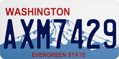 WA license plate AXM7429