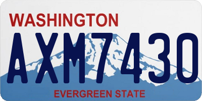 WA license plate AXM7430