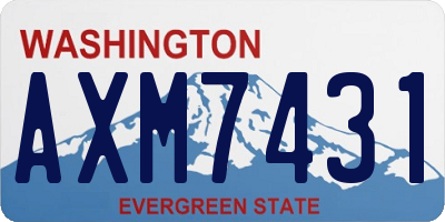 WA license plate AXM7431