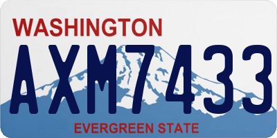 WA license plate AXM7433