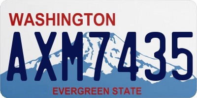 WA license plate AXM7435