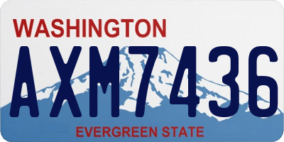 WA license plate AXM7436