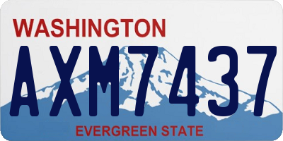 WA license plate AXM7437
