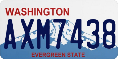 WA license plate AXM7438