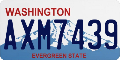 WA license plate AXM7439