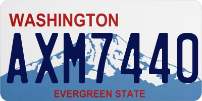 WA license plate AXM7440