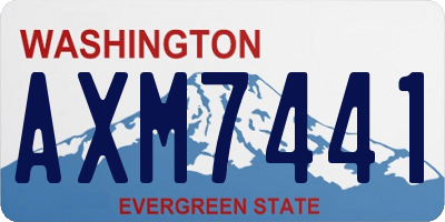 WA license plate AXM7441