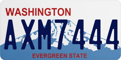 WA license plate AXM7444