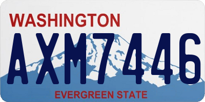 WA license plate AXM7446