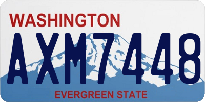 WA license plate AXM7448