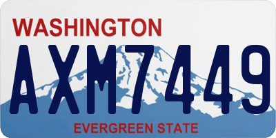 WA license plate AXM7449