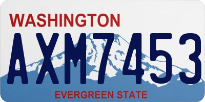 WA license plate AXM7453
