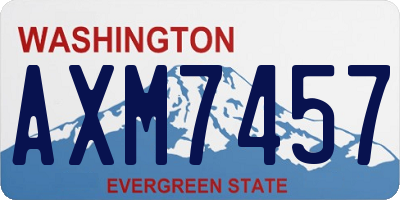 WA license plate AXM7457