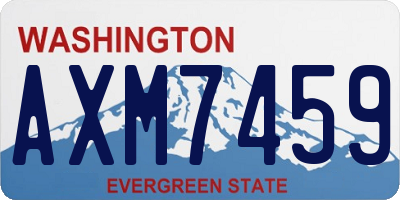 WA license plate AXM7459