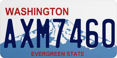 WA license plate AXM7460