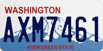 WA license plate AXM7461