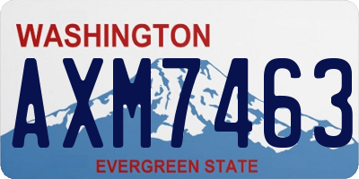 WA license plate AXM7463