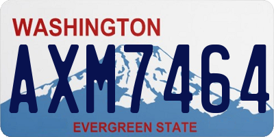 WA license plate AXM7464
