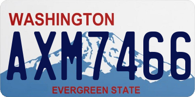 WA license plate AXM7466