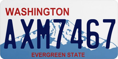 WA license plate AXM7467