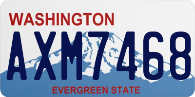 WA license plate AXM7468