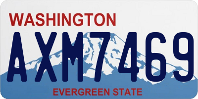 WA license plate AXM7469