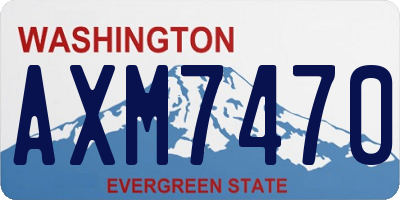 WA license plate AXM7470