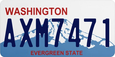 WA license plate AXM7471