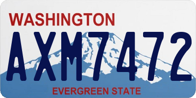 WA license plate AXM7472