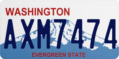 WA license plate AXM7474