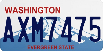 WA license plate AXM7475
