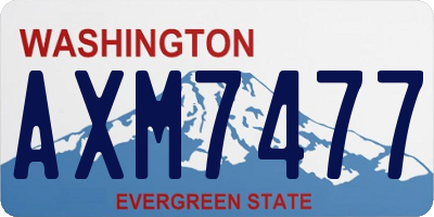 WA license plate AXM7477