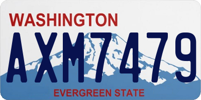 WA license plate AXM7479