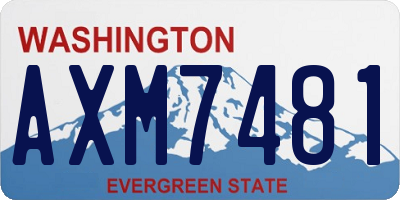 WA license plate AXM7481