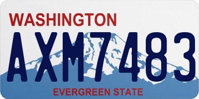 WA license plate AXM7483