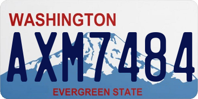 WA license plate AXM7484