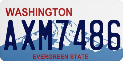 WA license plate AXM7486