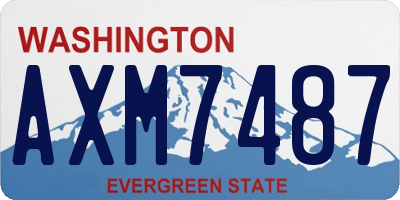 WA license plate AXM7487