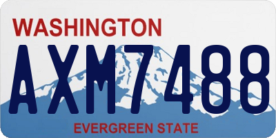 WA license plate AXM7488