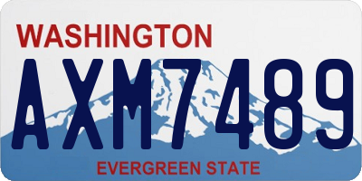 WA license plate AXM7489