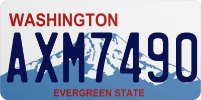 WA license plate AXM7490