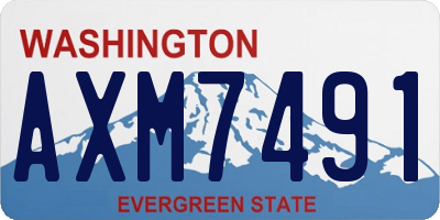 WA license plate AXM7491